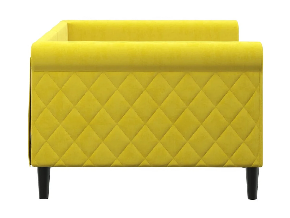 Tagesbett,Sofabett Gelb 90x200 cm Samt -gkd32154