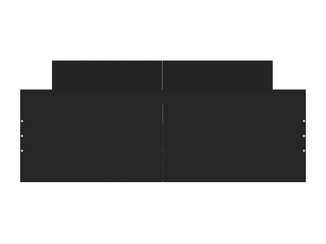 Cama 120x190 cm con cabecero piecero negro ES55130