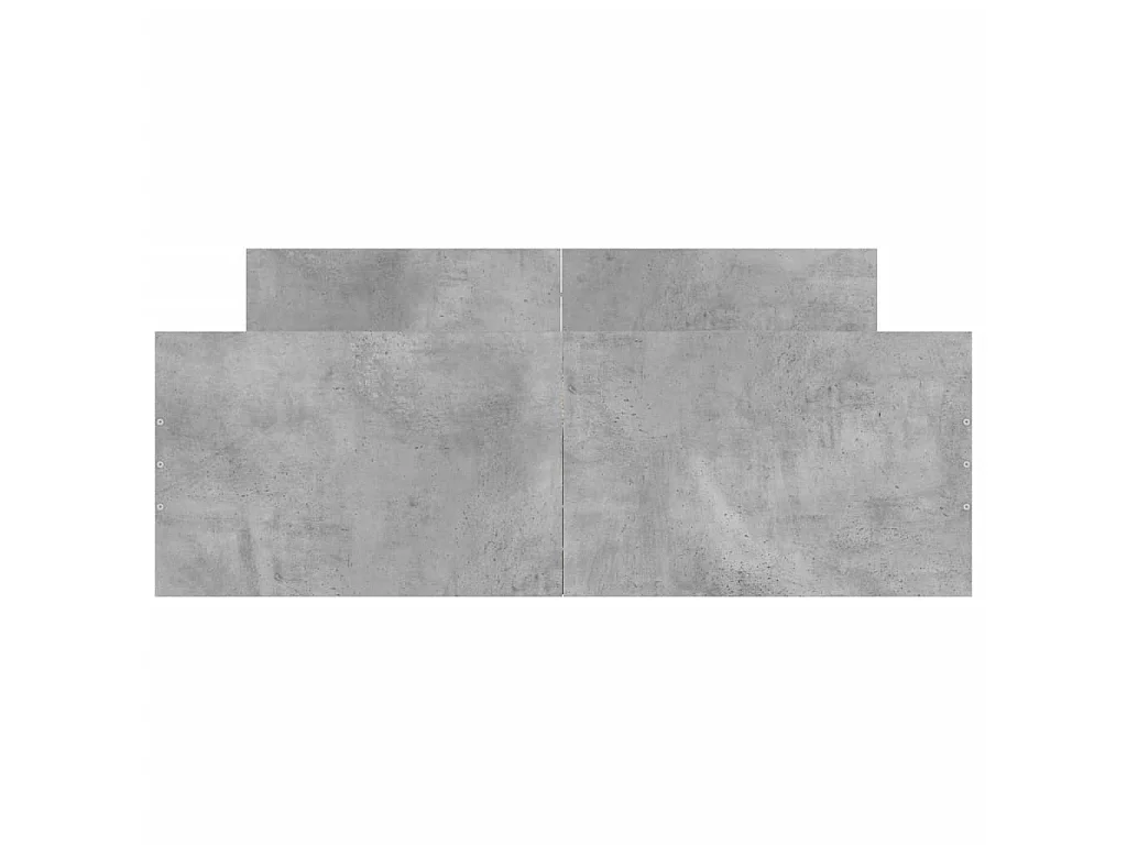 Lit-120x190 cm tête de lit et pied de lit gris béton EGGB53420