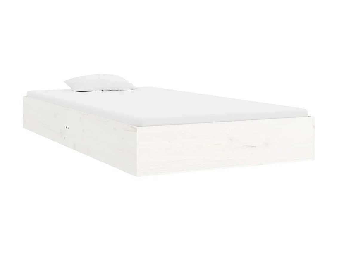 Lit-100x200 cm blanc bois massif EGGB15604