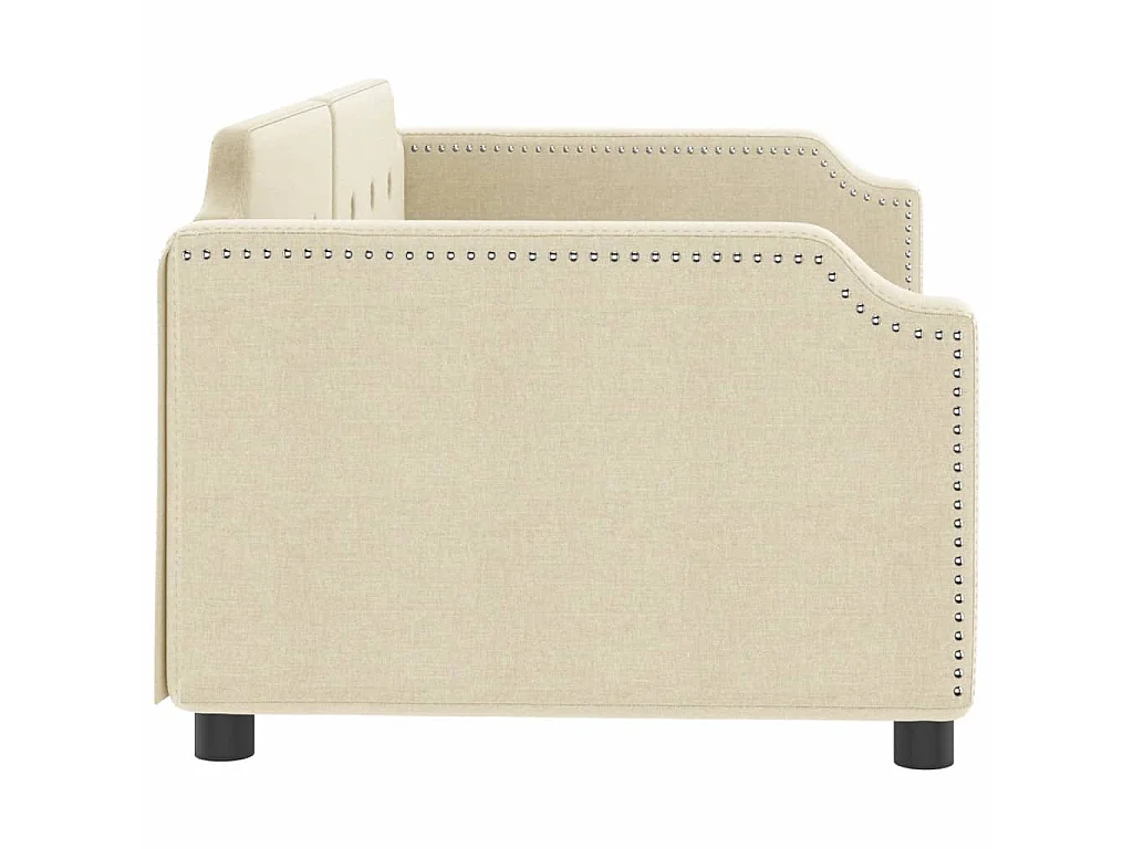 Lit-100x200 cm de repos crème tissu EGGB36269