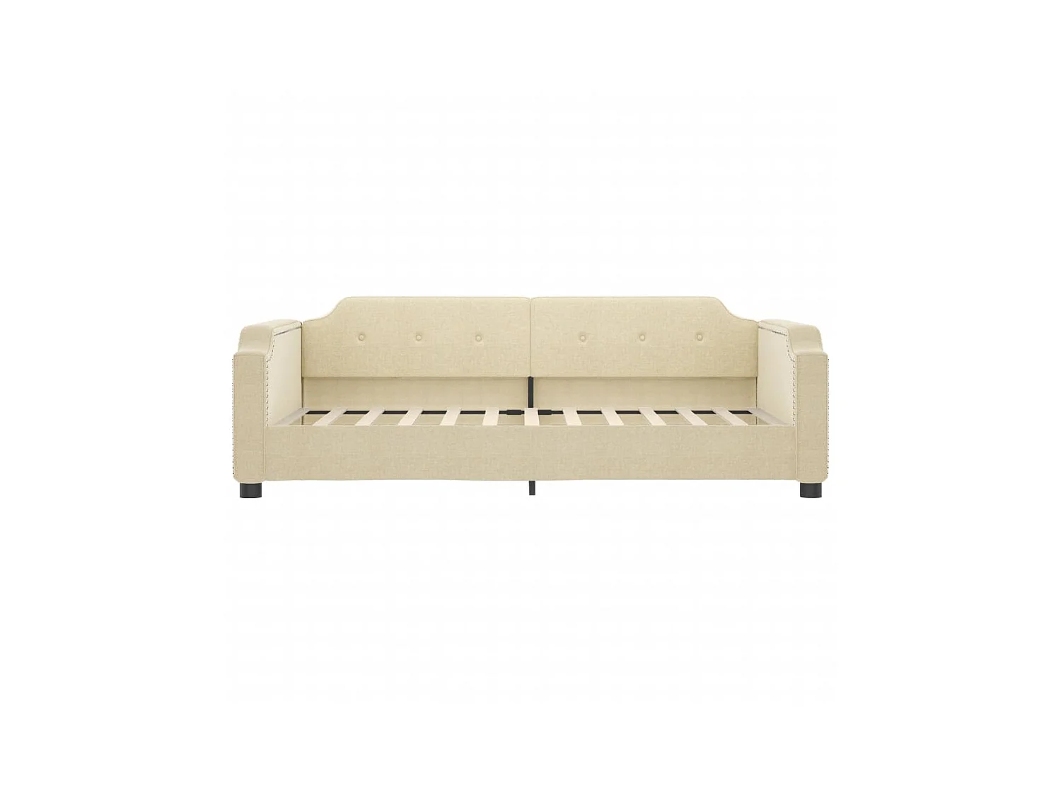 Cama 80x200 cm tela color crema ES67560