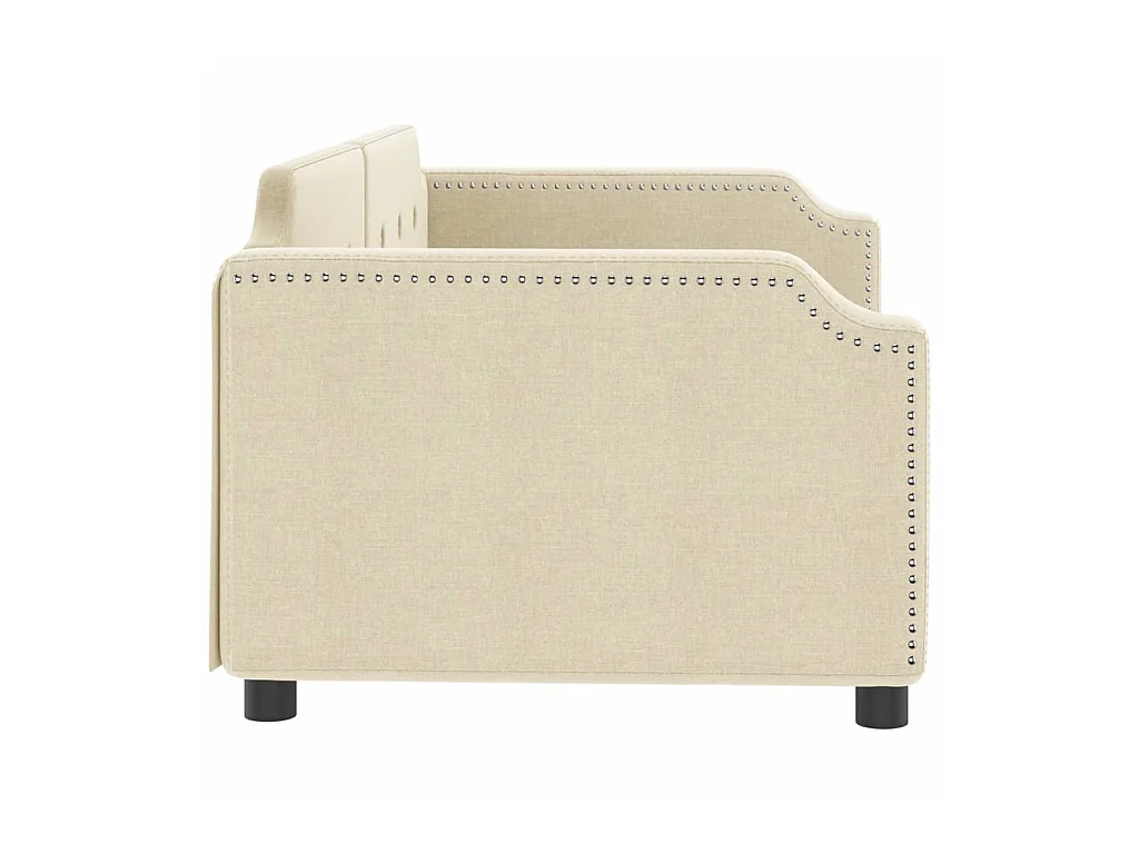 Cama 80x200 cm tela color crema ES67560