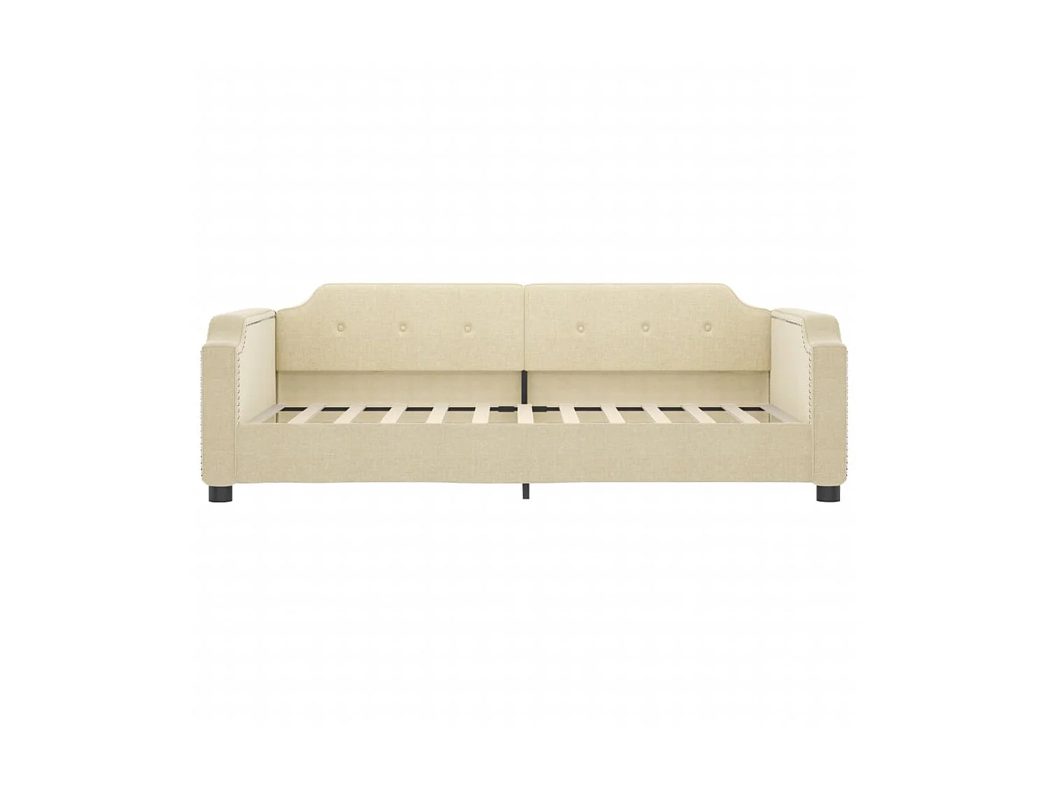 Slaapbank 100x200 cm stof crèmekleurig NL22700