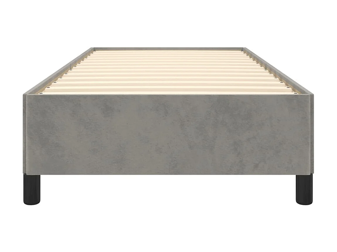 Lit-90x200 cm Gris clair Velours EGGB47382