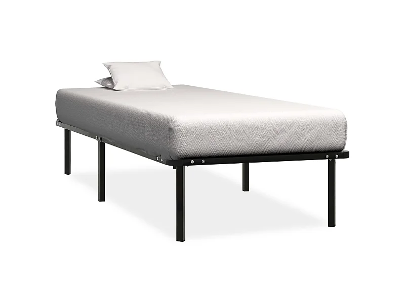 Cama 90x200 cm de metal negro ES31282