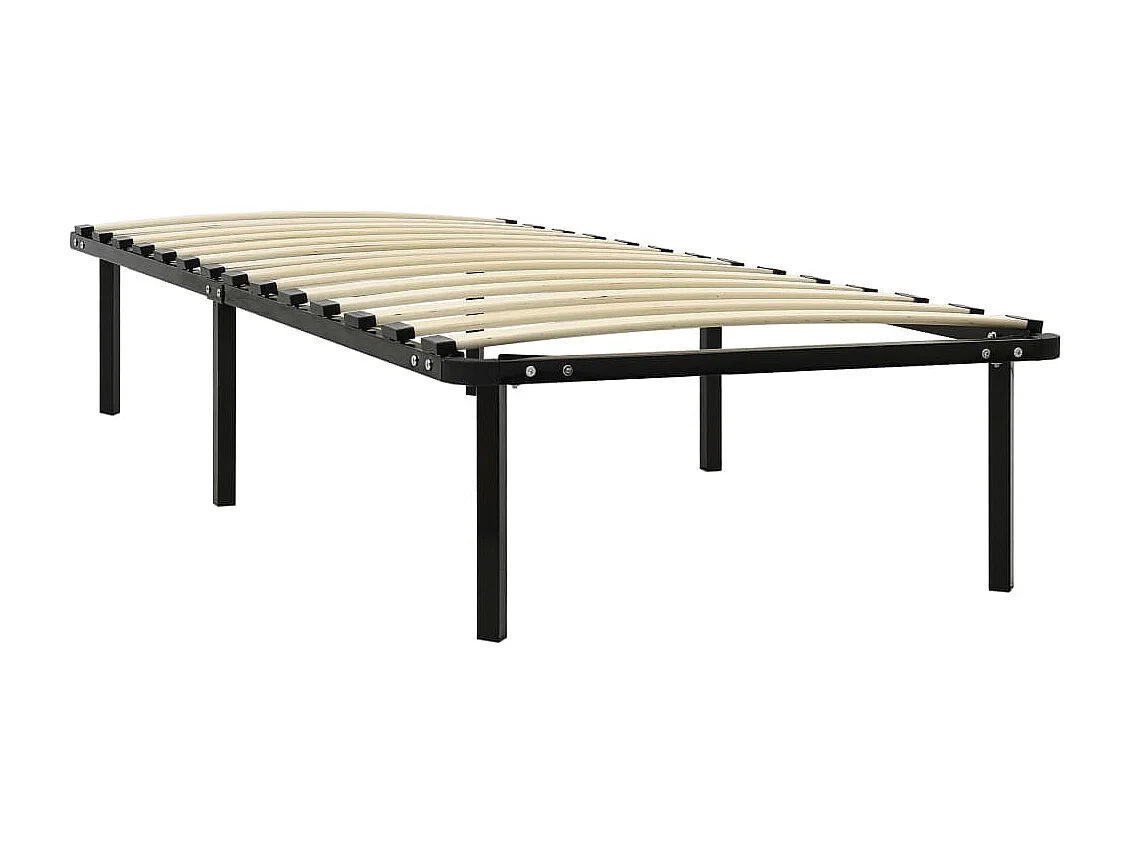 Lit-90x200 cm Noir Métal EGGB72510