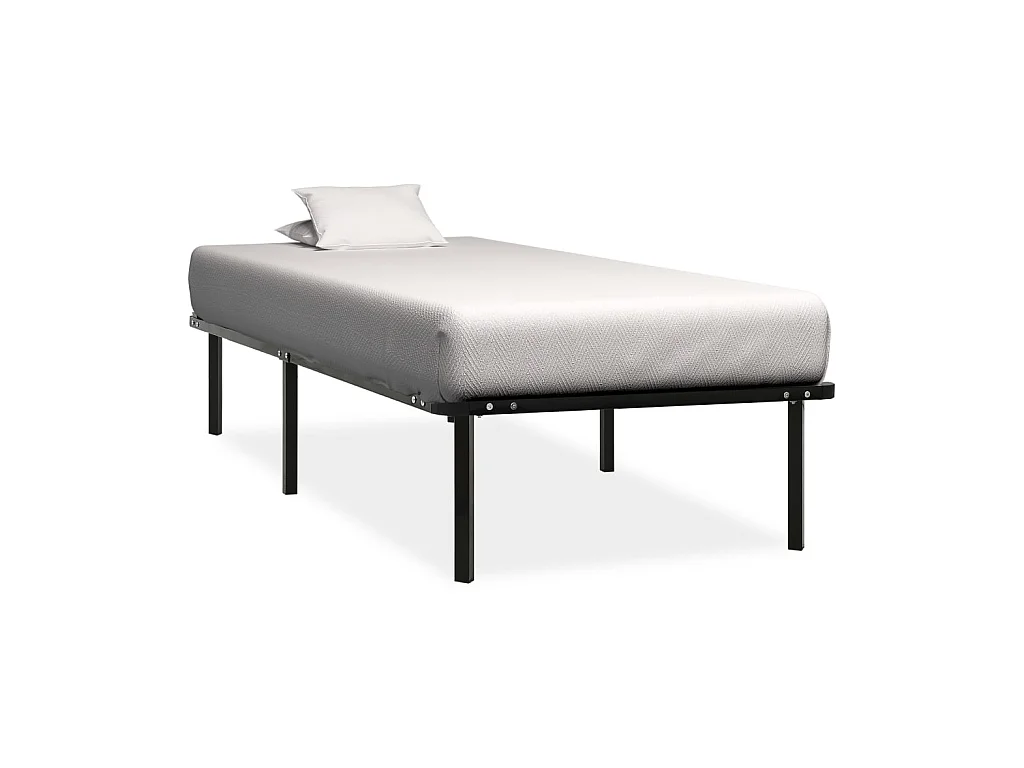 Cama 90x200 cm de metal negro ES31282