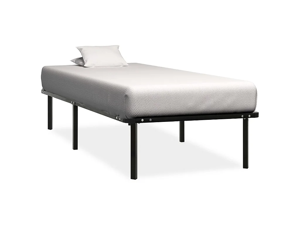 Cama 90x200 cm metal preto PT453840