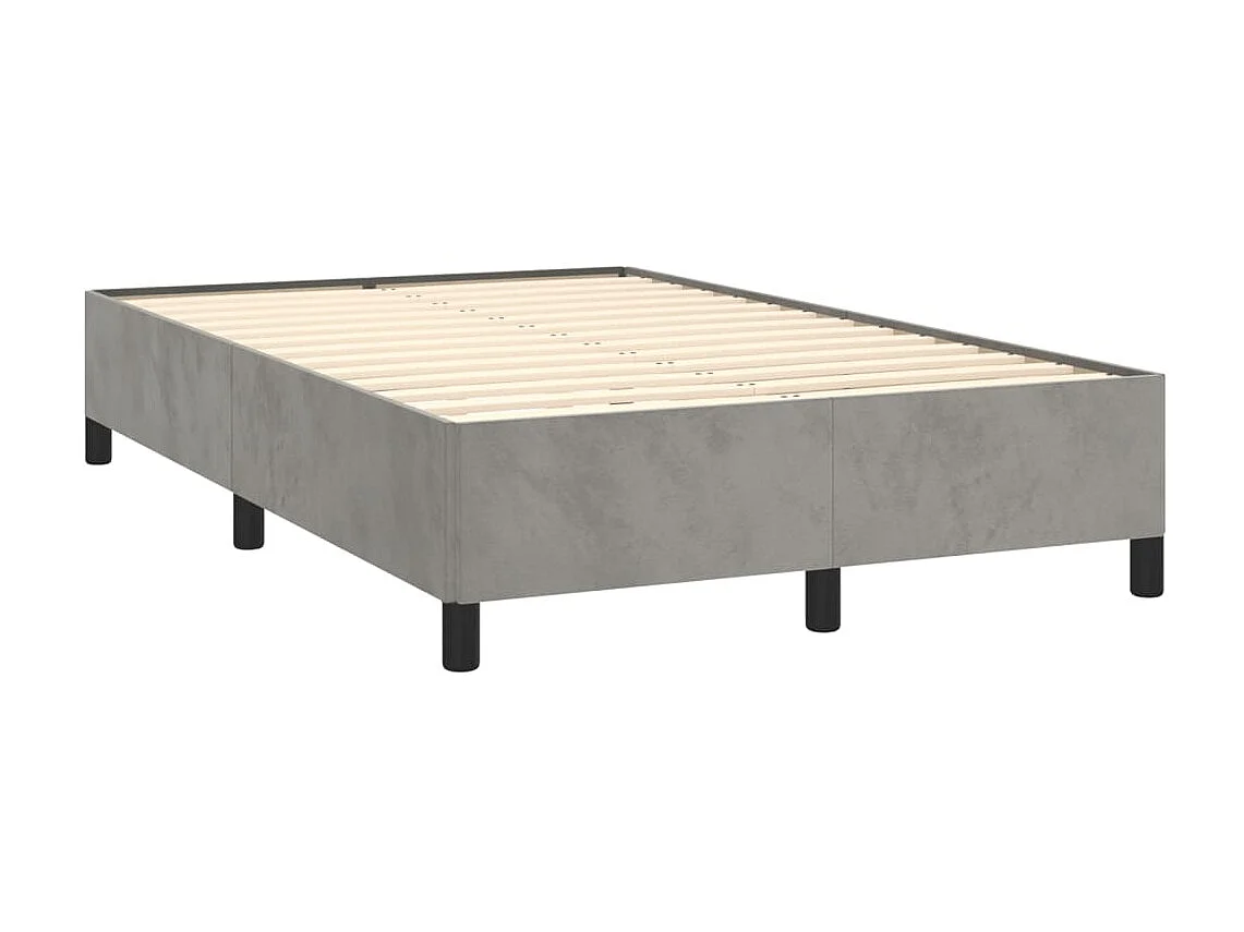 Lit-120x200 cm Gris clair Velours EGGB54239