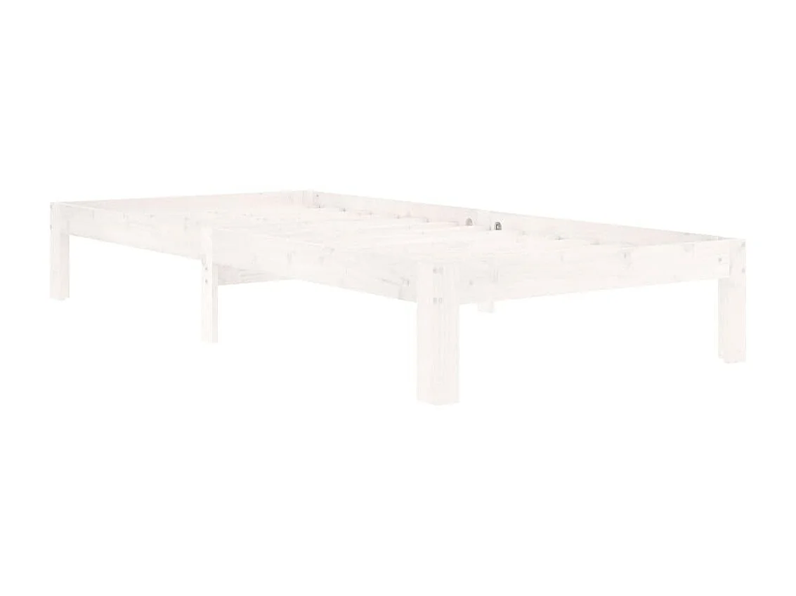 Bedframe massief grenenhout wit 90x200 cm NL10579