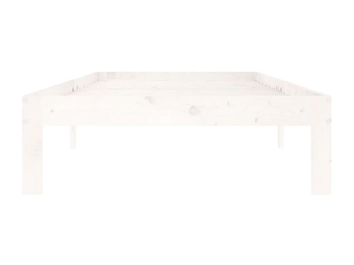 Cama 90x200 cm madera maciza de pino blanco ES43903