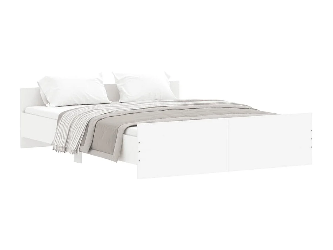 Cama 150x200 cm con cabecero piecero blanco ES15156