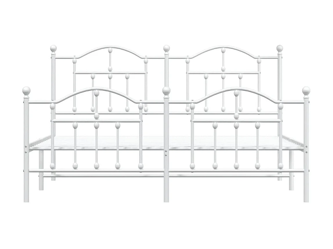 Bedframe met hoofd- en voeteneinde metaal wit 183x213 cm NL75808