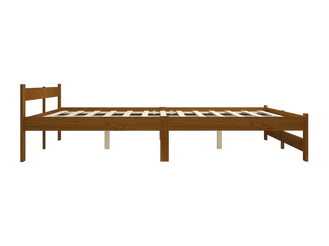 Bedframe massief grenenhout honingbruin 160x200 cm NL32388