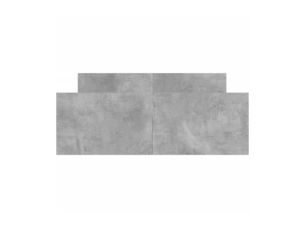 Lit-120x200 cm tête de lit et pied de lit gris béton EGGB63210