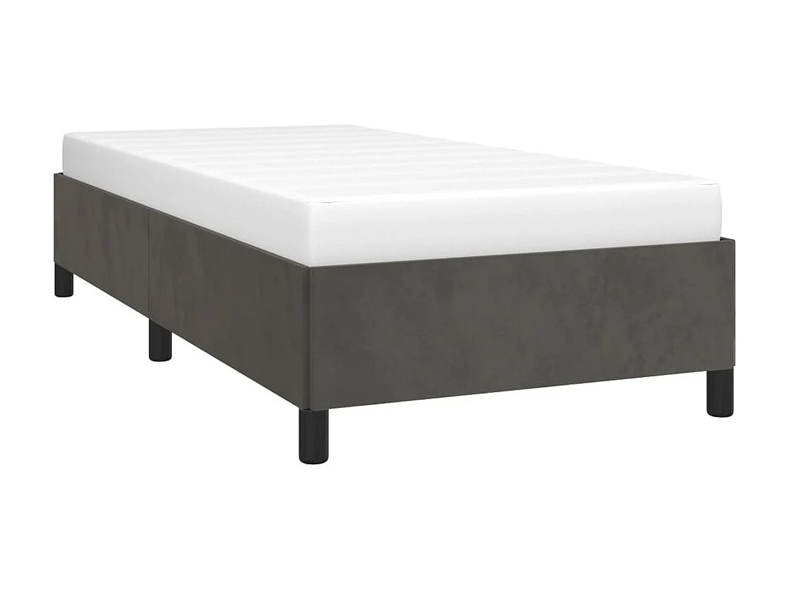 Cama 90x200 cm veludo cinzento-escuro PT622284