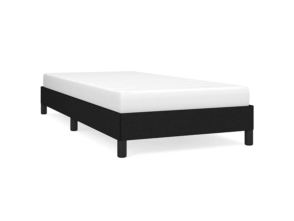 Cama 90x200 cm tecido preto PT474355