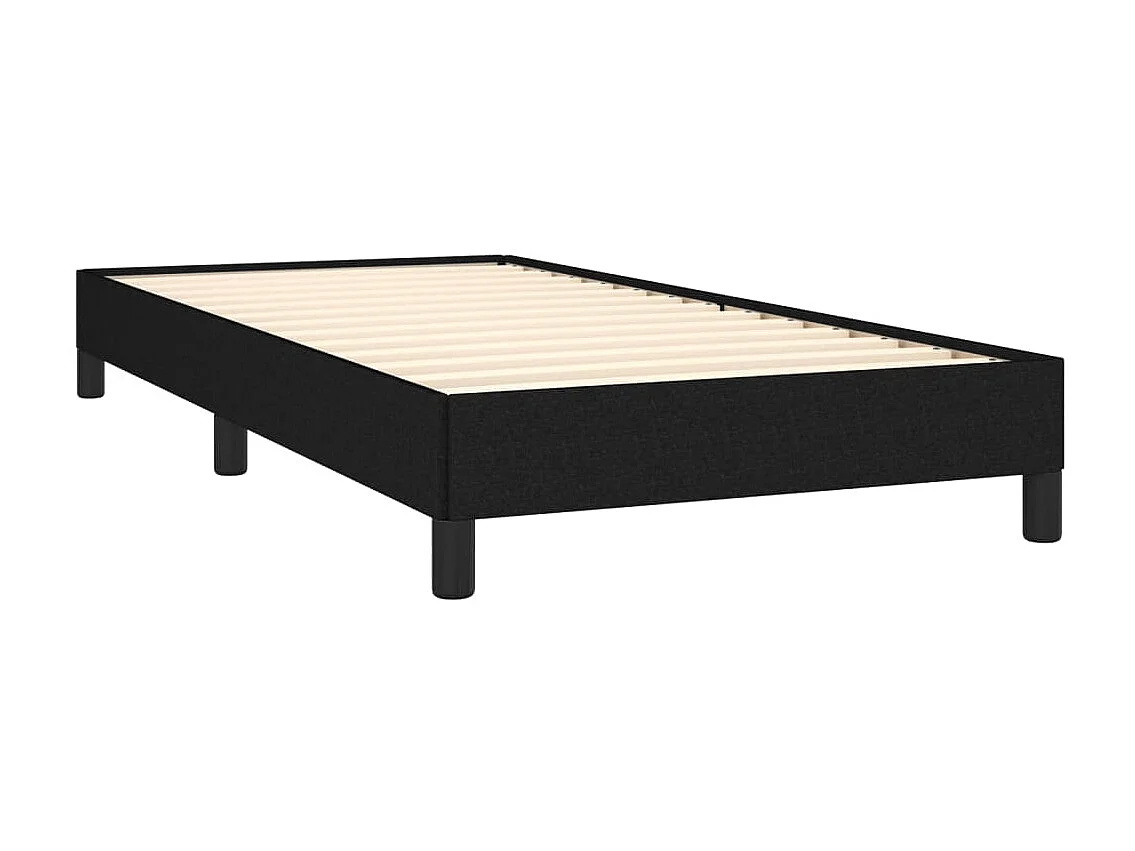 Cama 90x200 cm tecido preto PT474355
