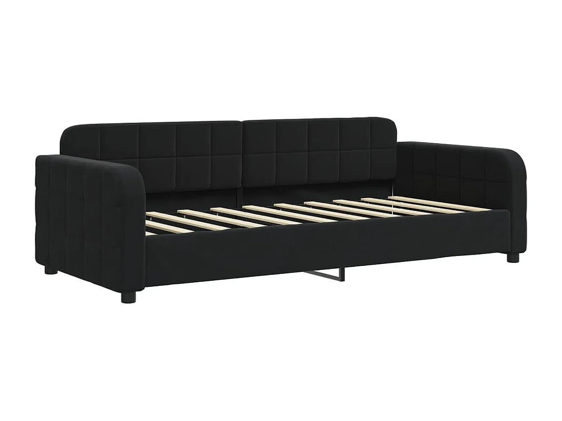 Lit-90x190 cm de repos noir velours EGGB41173