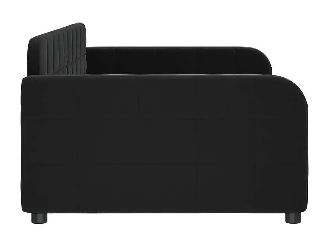 Lit-90x190 cm de repos noir velours EGGB41173