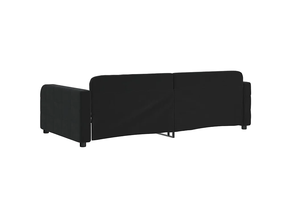 Lit-90x190 cm de repos noir velours EGGB41173