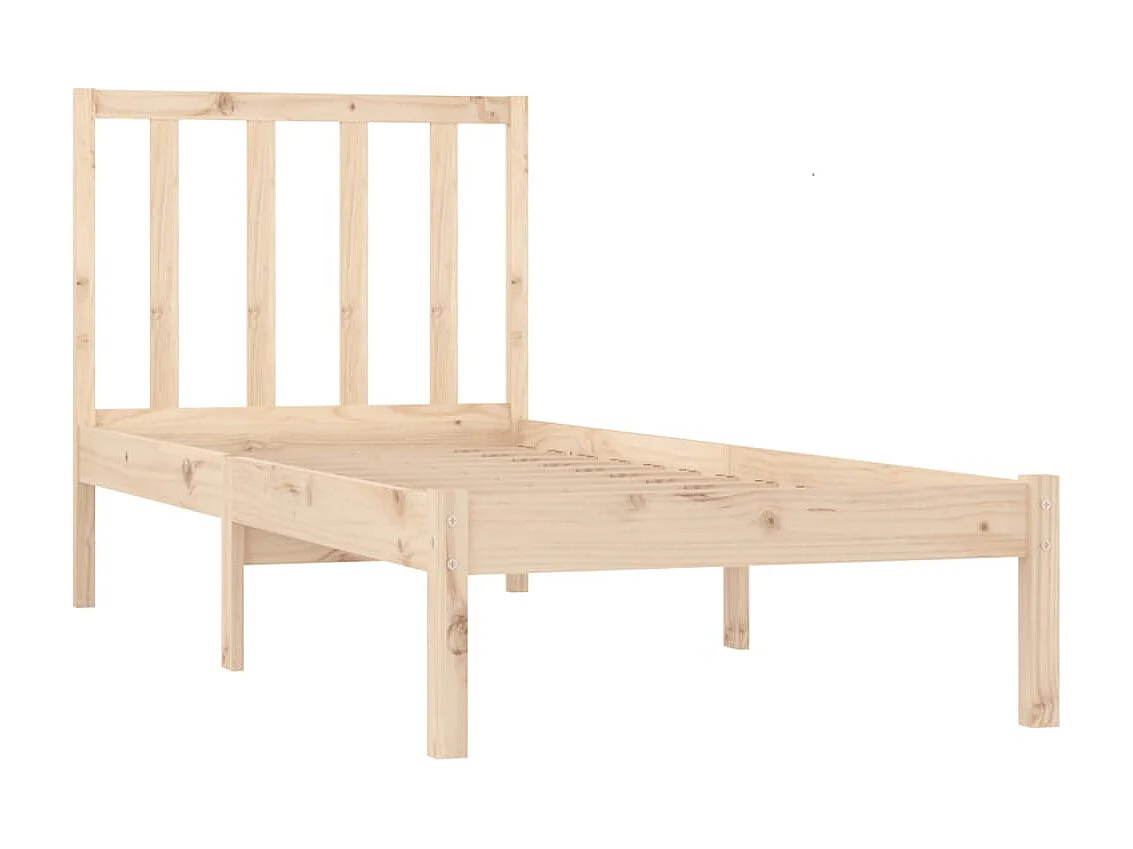 Lit-90x190 cm bois de pin massif simple EGGB72549