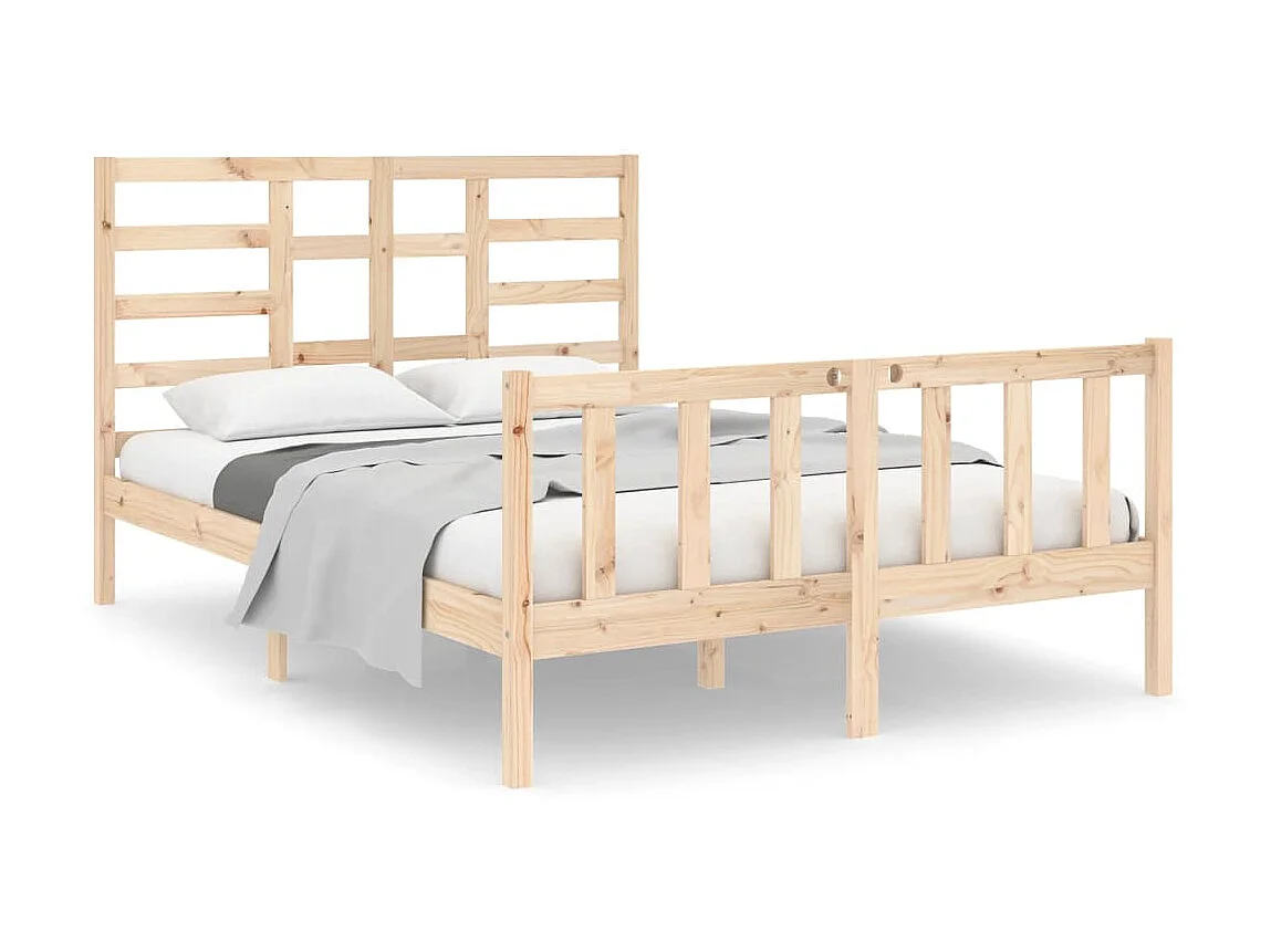 Cama 140x190 cm madera maciza ES79819