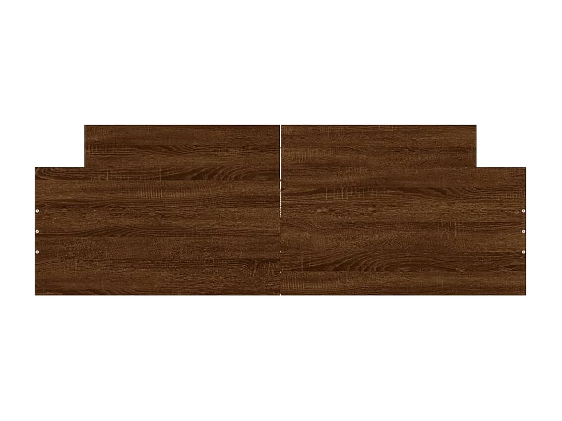 Lit-140x200 cm tête de lit et pied de lit chêne marron EGGB54439