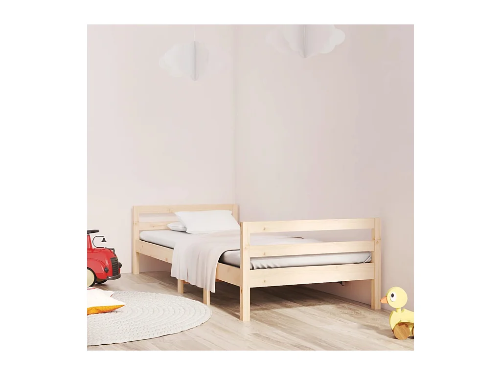 Lit-90x200 cm Bois de pin massif EGGB99127