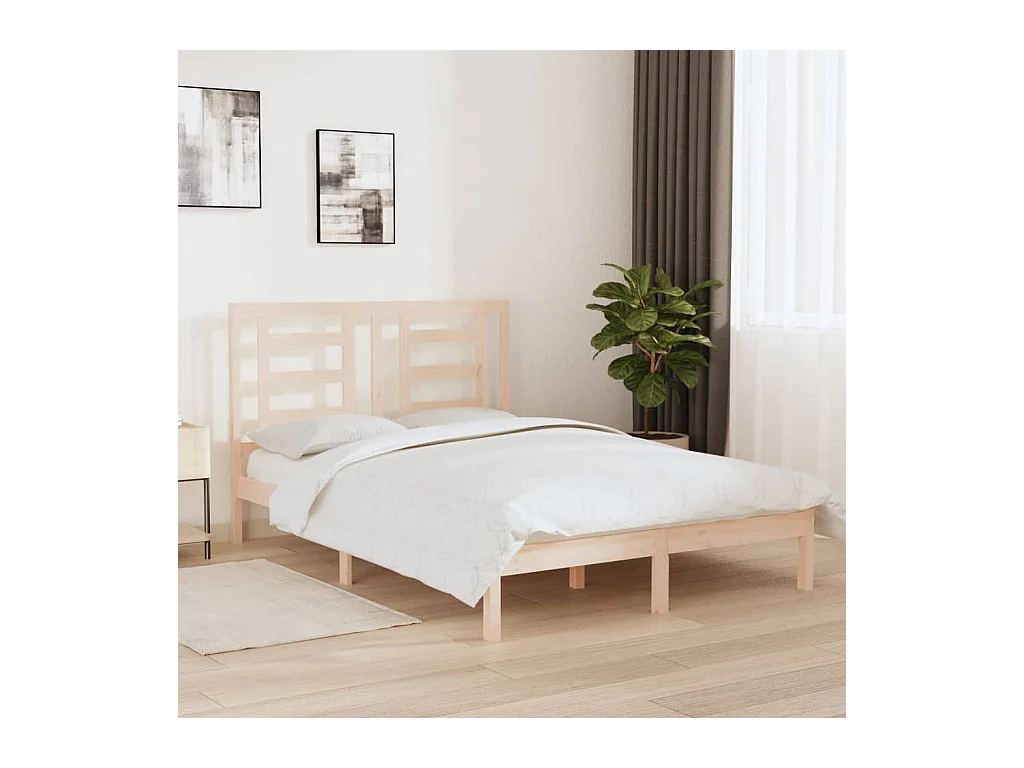 Lit-140x190 cm Bois de pin massif EGGB93337