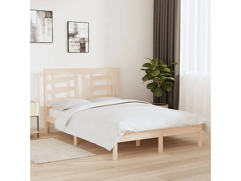 Lit-140x190 cm Bois de pin massif EGGB93337