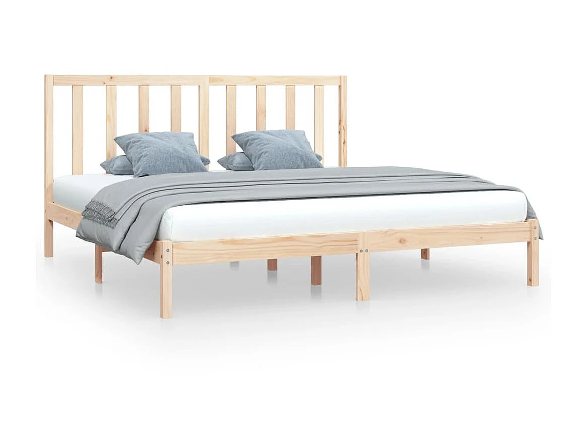 Lit-200x200 cm Bois de pin massif EGGB35904