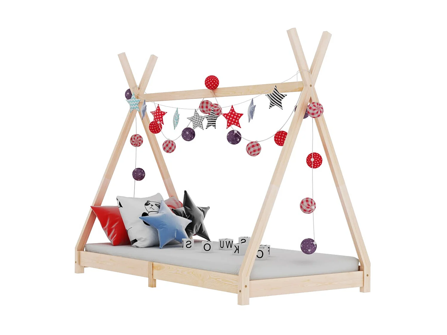 Lit-80x160 cm d'enfant Bois de pin massif EGGB71695
