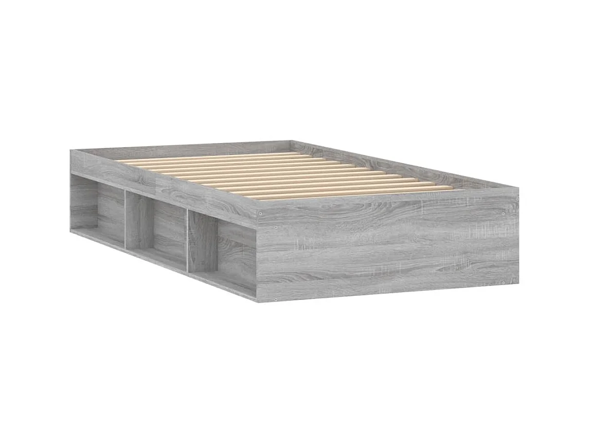 Bedframe grijs sonoma eikenkleurig 90x190 cm NL57528