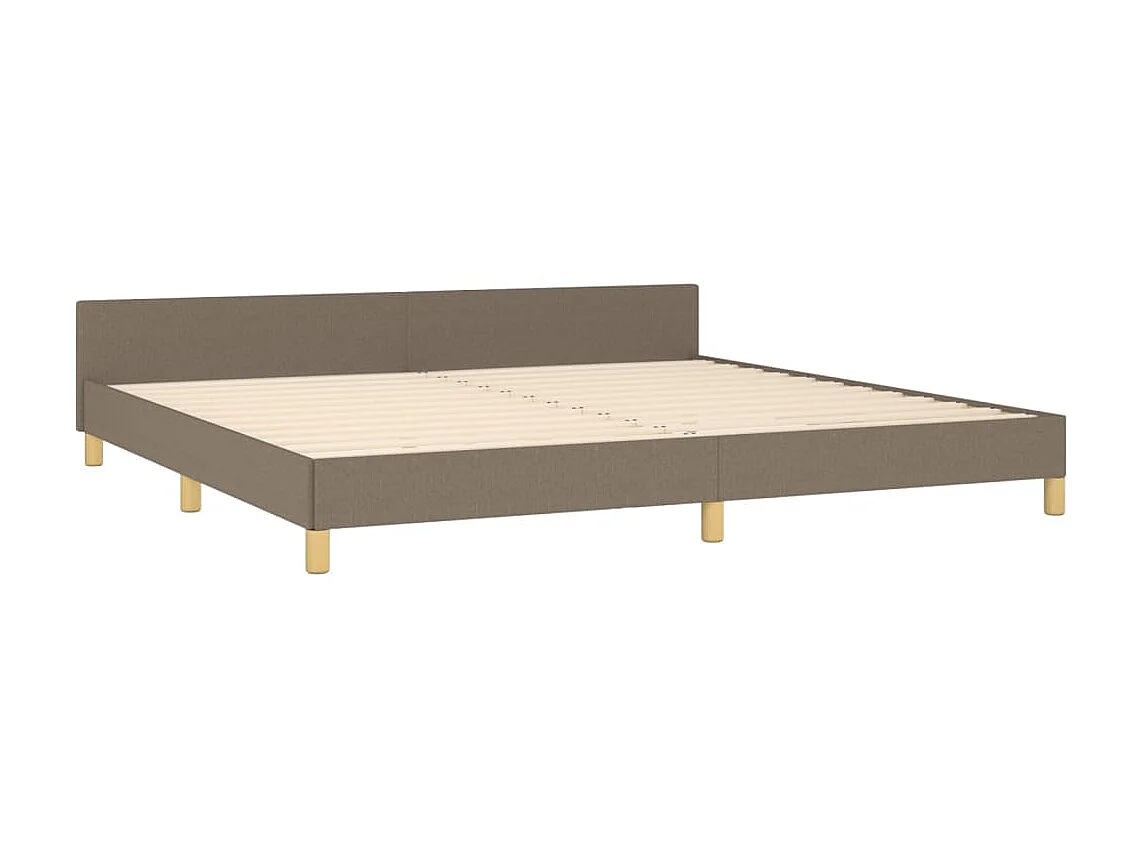 Lit-200x200 cm avec tête de lit Taupe Tissu EGGB67771