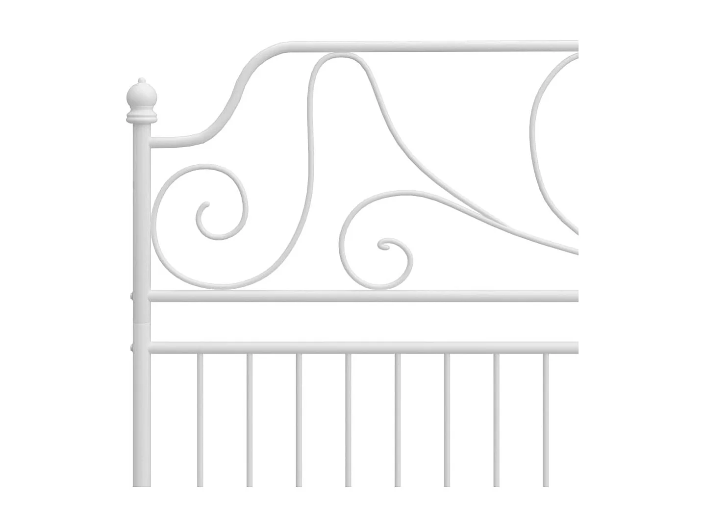 Cama de adulto metal 200x200 cm branco PT365138