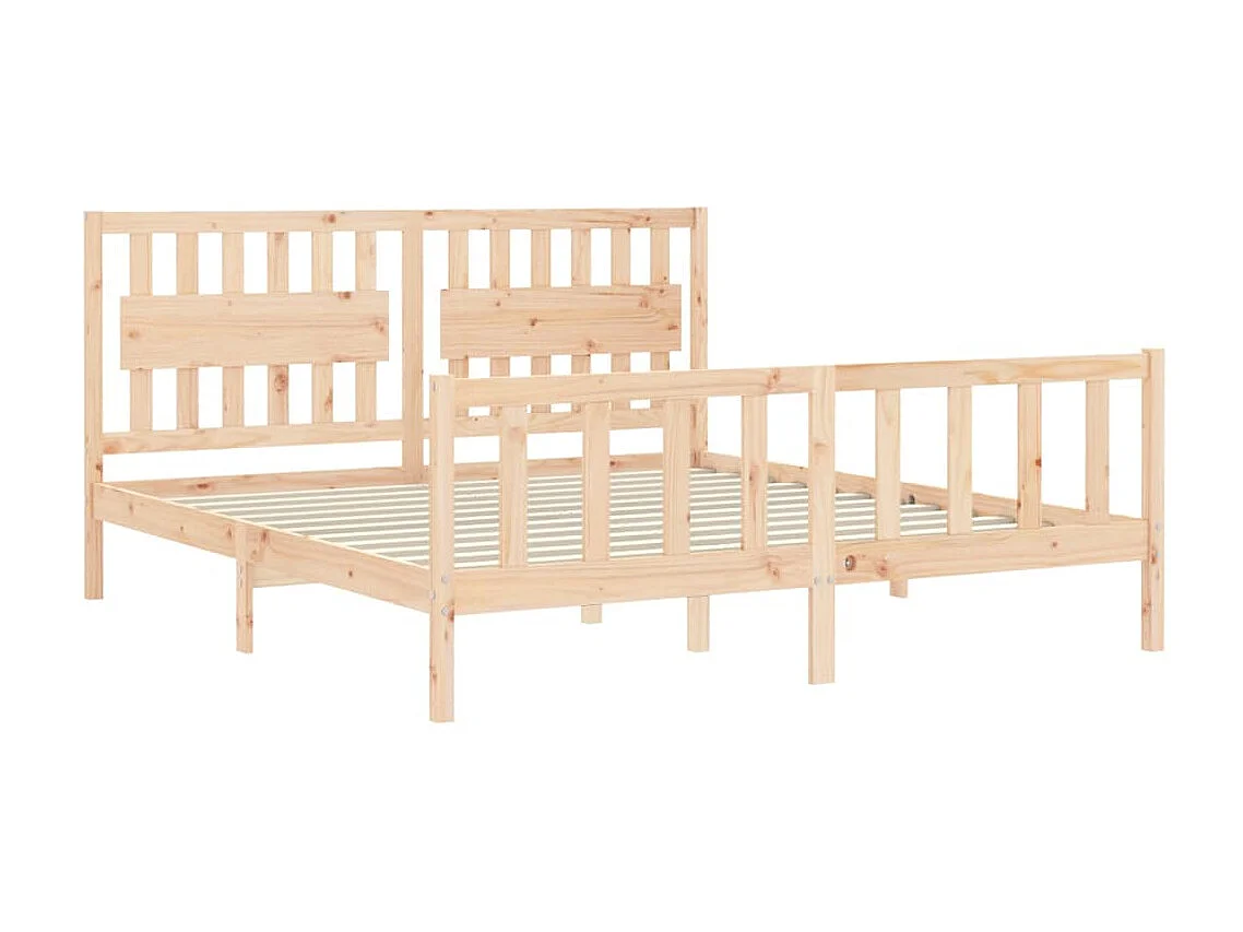 Cama Super King Size com cabeceira madeira maciça PT630895