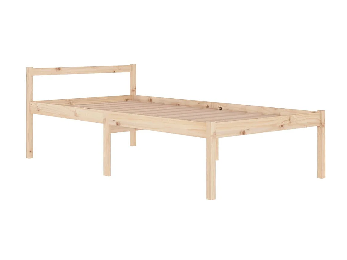 Lit-100x200 cm pour personne âgée bois massif de pin EGGB55652