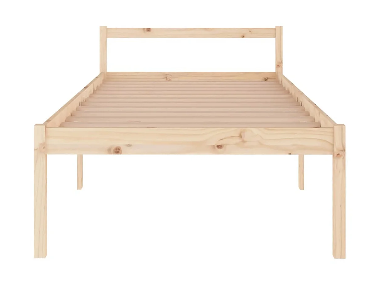 Lit-100x200 cm pour personne âgée bois massif de pin EGGB55652