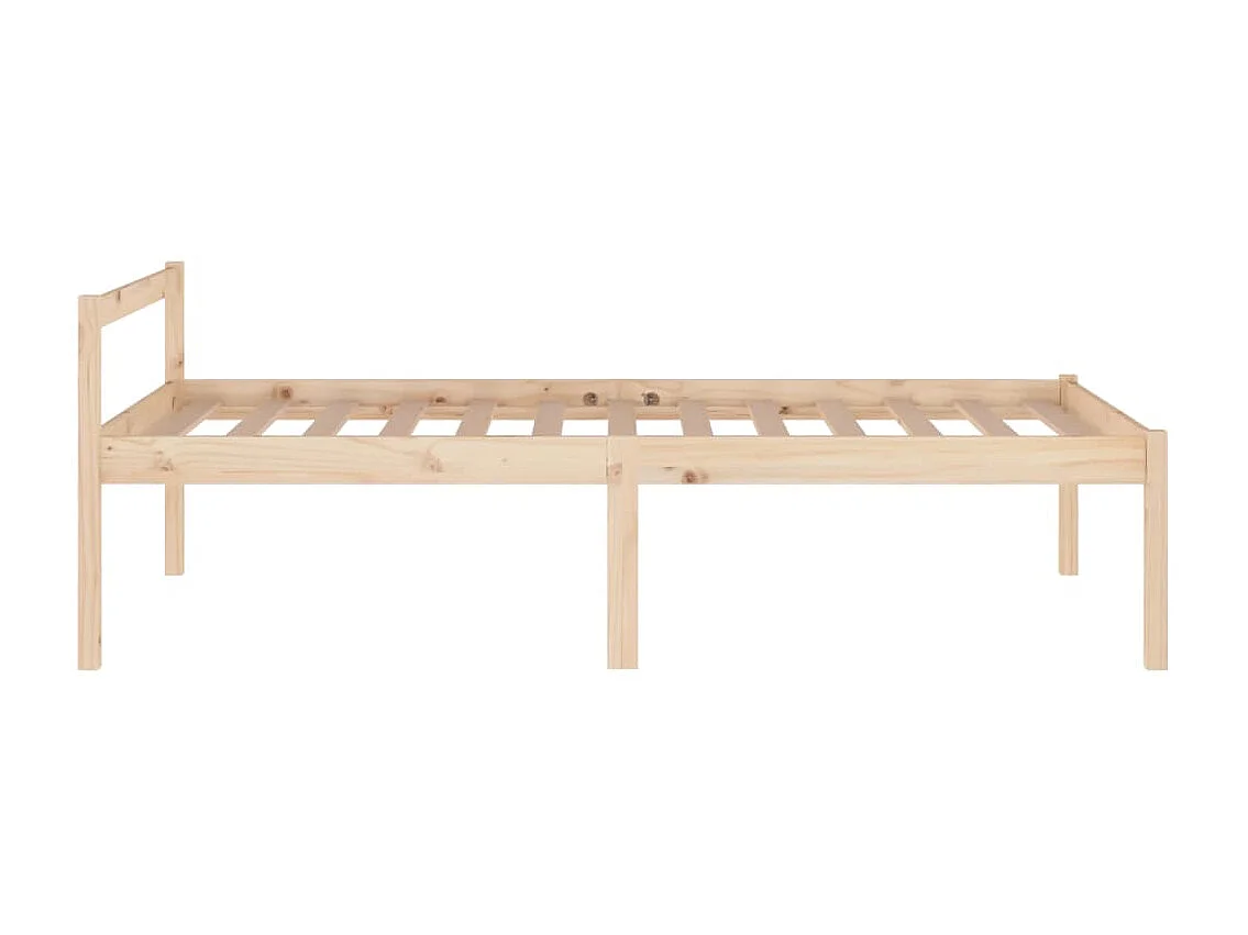 Lit-100x200 cm pour personne âgée bois massif de pin EGGB55652