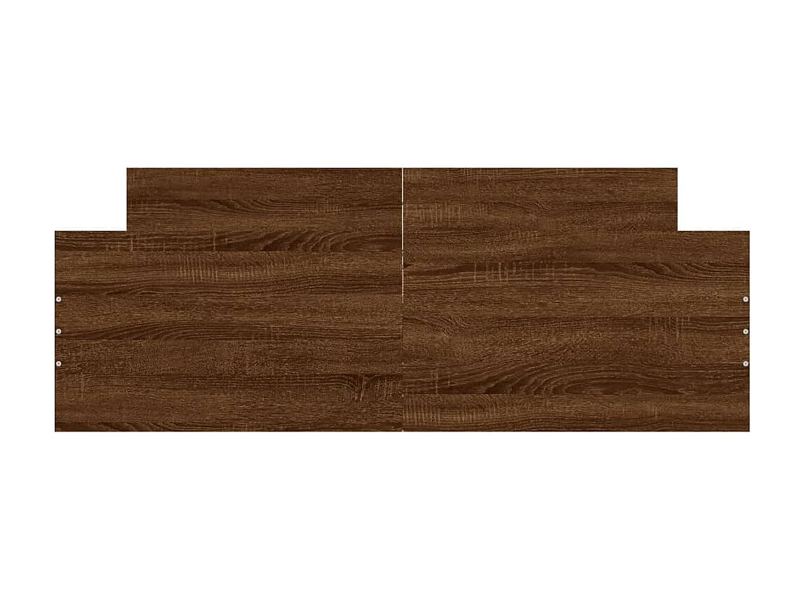 Lit-140x190 cm tête de lit et pied de lit chêne marron EGGB69785