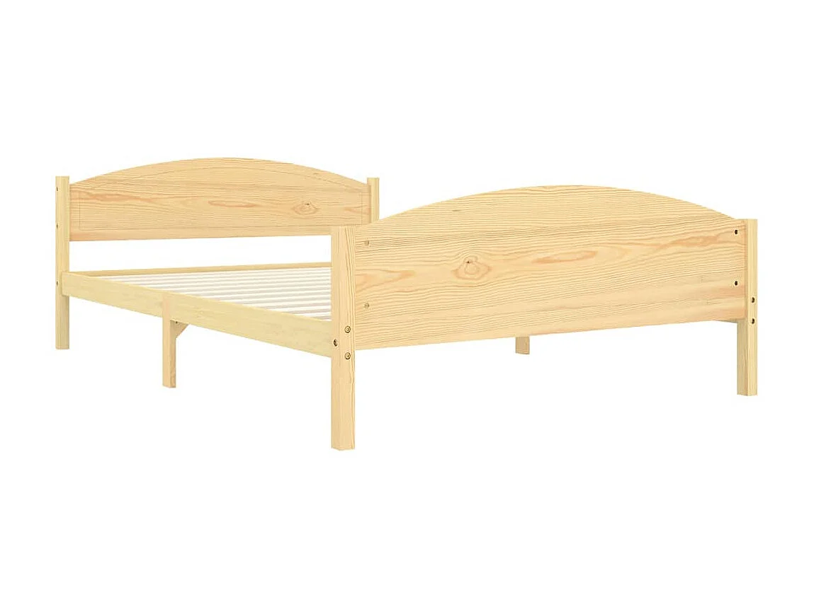 Lit-160x200 cm Bois de pin massif EGGB14322