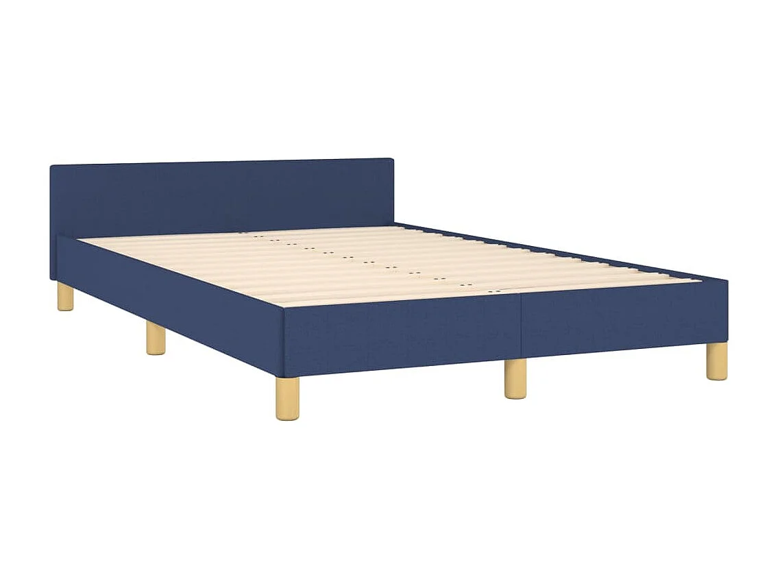Cama para adulto - con cabecero de tela azul 120x200 cm ES878456