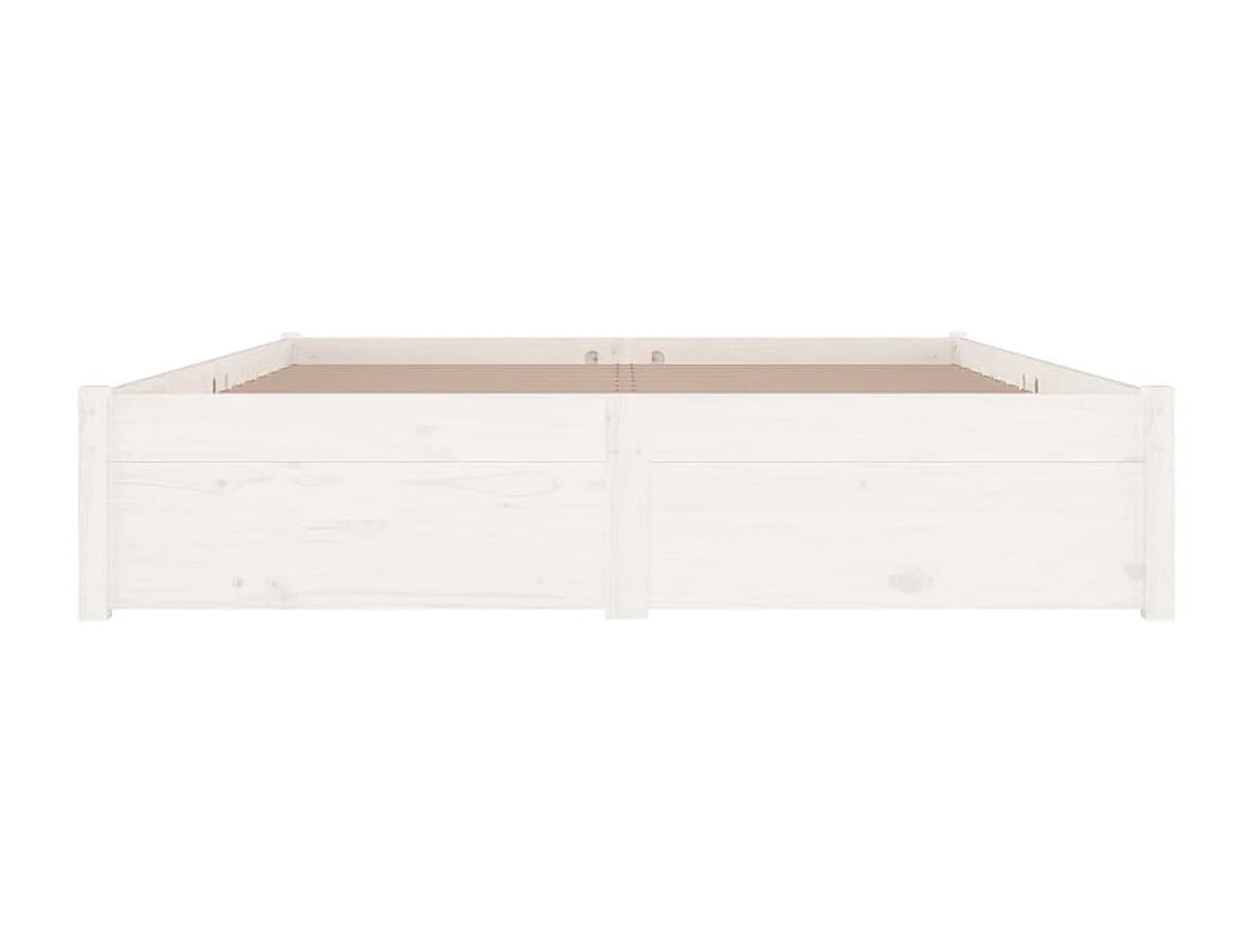 Cama 140x200 cm con cajones blanco ES17261