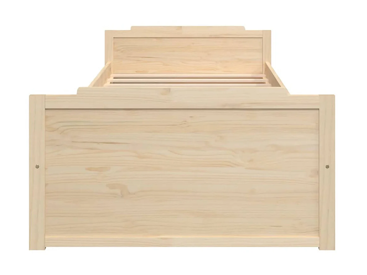 Cama com gavetas 90x200 cm pinho maciço PT346497