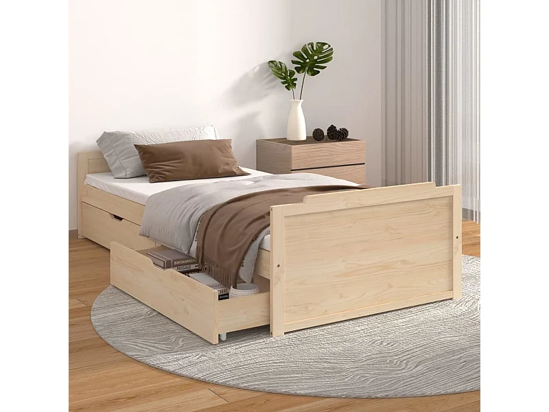 Bedframe met lades massief grenenhout 90x200 cm NL78490