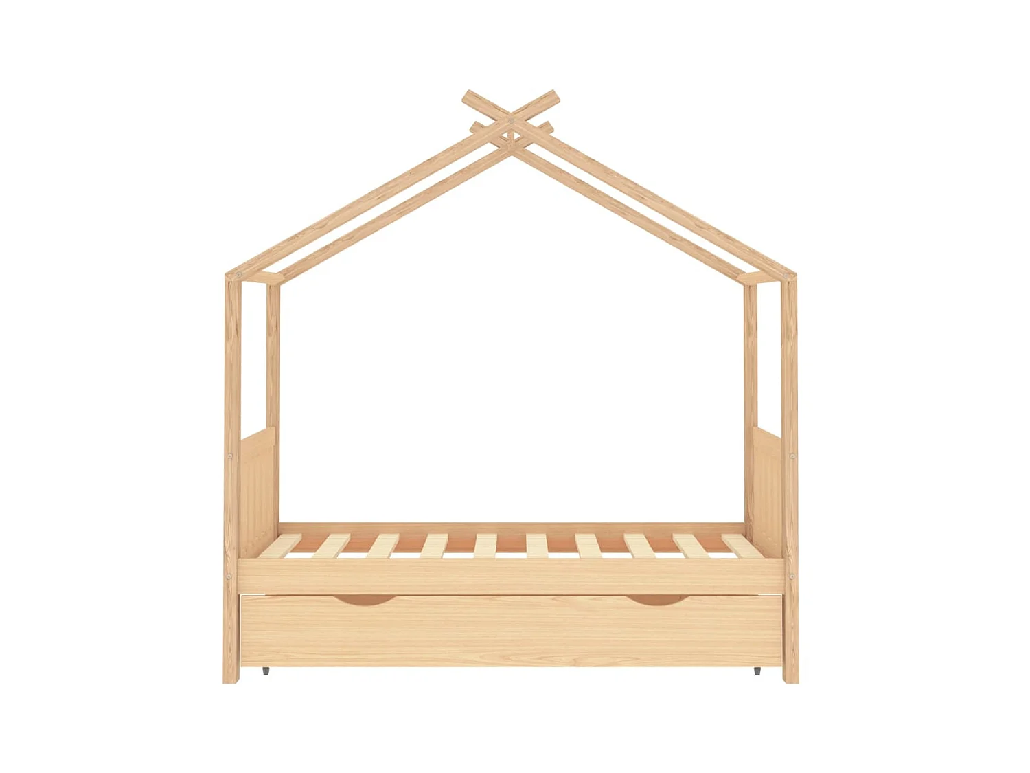 Lit-80x160 cm enfant avec tiroir bois de pin massif EGGB33484