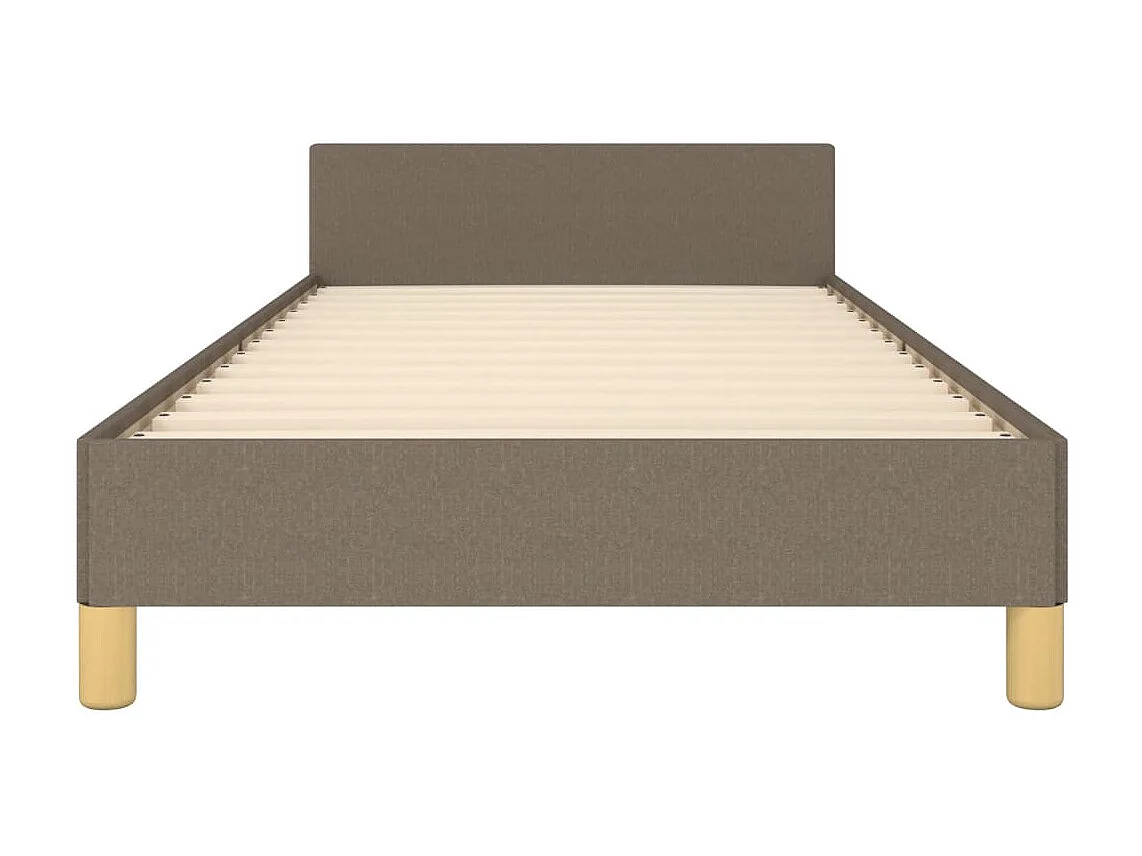 Bedframe met hoofdeinde stof taupe 100x200 cm NL76160