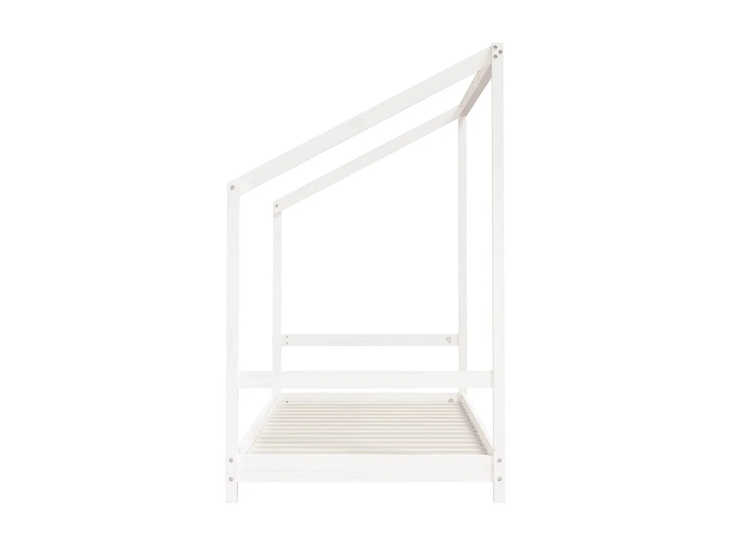 Cama infantil 2x(90x190) cm pinho maciço branco PT597440